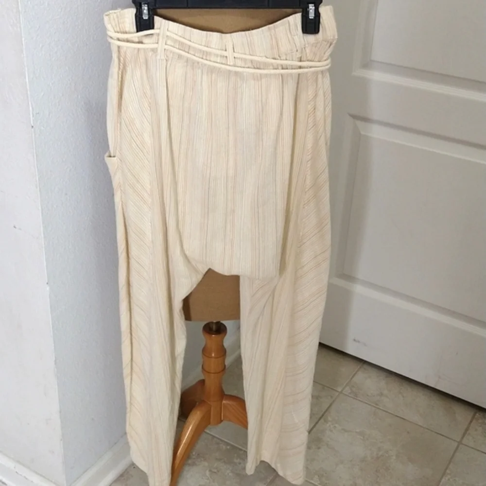 Free People Roll With It Cotton Harem Sun Bleached Combo Slouchy Pants - Picture 5 of 9